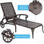 Chaise longue en aluminium coulé brun-153694645