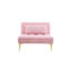 Tissu convertible futon convertible avec pieds en métal doré