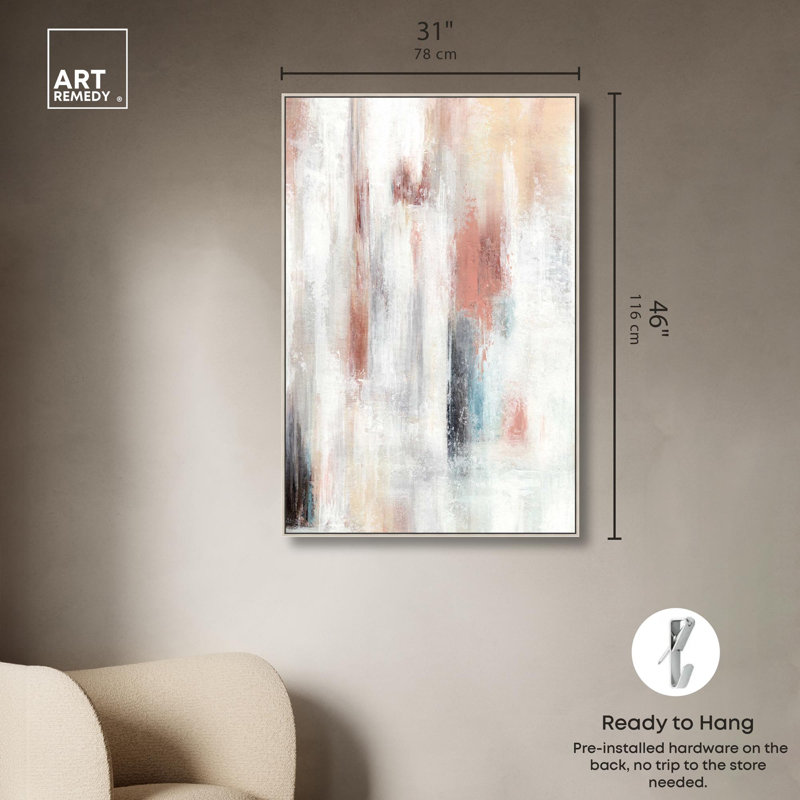 "White Space", reproduction d'art sur toile par Art Remedy, 46" H x 31" W, Cadre argenté