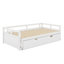 Lit de jour extensible avec couchette, lit de jour en bois avec couchette-905066051