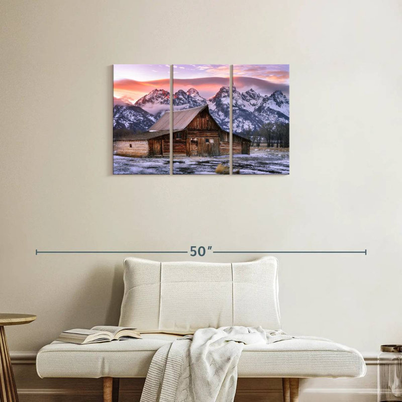 Lilie Moulton Barn en hiver, H 20 po x l 33 po