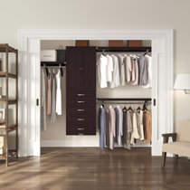 Bryant 30in Natural Walnut Closet With Doors And Drawers