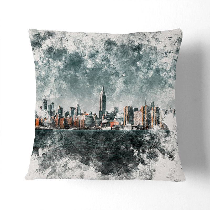 Square Throw Cushion, Black, 55cm H x 55cm W x 20cm D