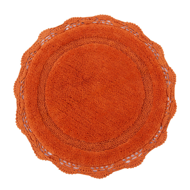 Tapis pour salle de bain Wingert, l 36 po x L 36 po, Orange