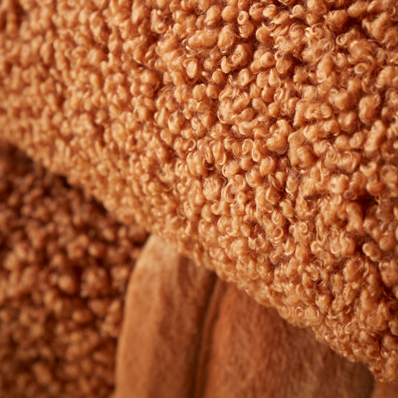 So Soft Velvet Boucle Blanket Throw, Caramel