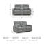 Causeuse inclinable avec console Waldorf
