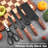 6-piece Black Kitchen Knife Set With Block 