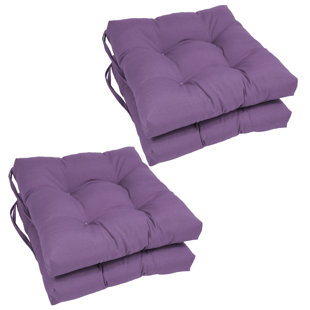 Patio Chair Cushion for Adirondack High Back Tufted Seat Chair Cushion  Outdoor 48 in. x 21 in. x 4 in. Purple