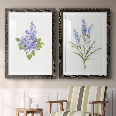 Reproduction encadrée de qualité lilas - délicat prêt à accrocher