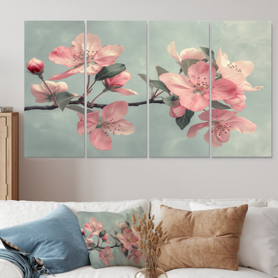 Fleurs de pommier roses et grises du printemps III