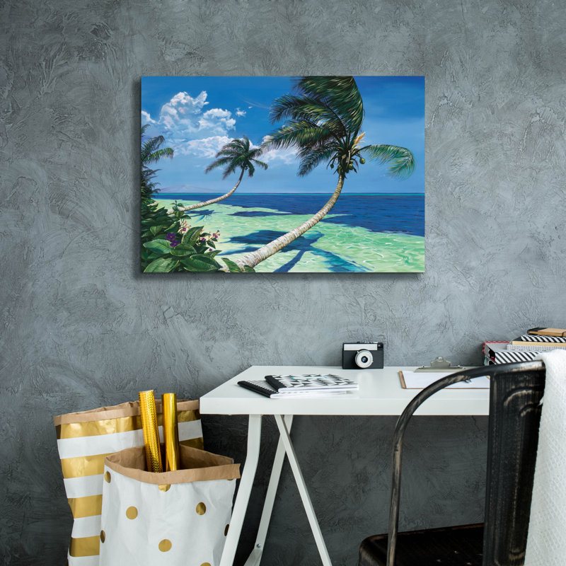 «Beckonnage Palms» par Scott Westmoreland, art mural sur toile, H 18 po x l 26 po x P 0,75 po