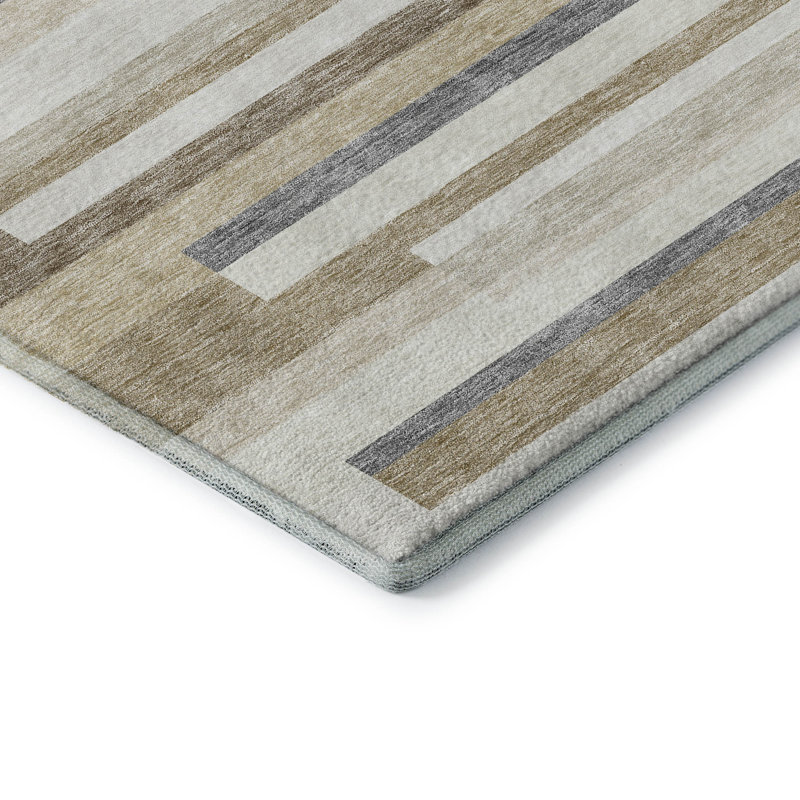 Premium Machine Washable Prisco Ivory Rug, Rectangle 10' x 14'