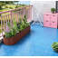 Lit de jardin surélevé en métal avec bordure de sécurité-345286953