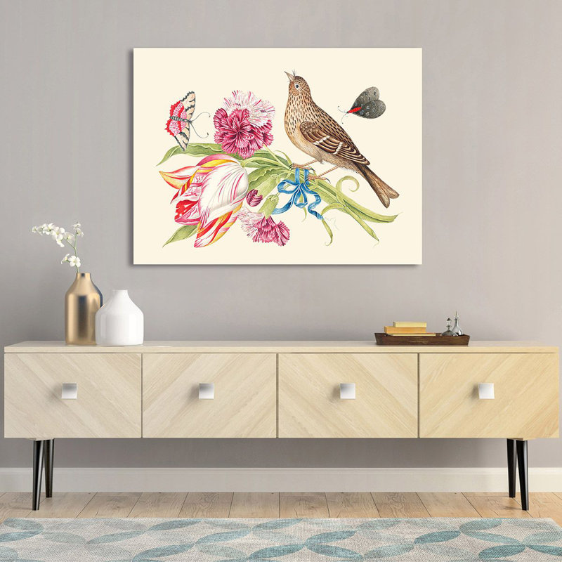 Bouquet Of Carnations And Tulips by Anonymous - Wrapped Canvas Art Prints, 60cm H x 80cm W x 4cm D