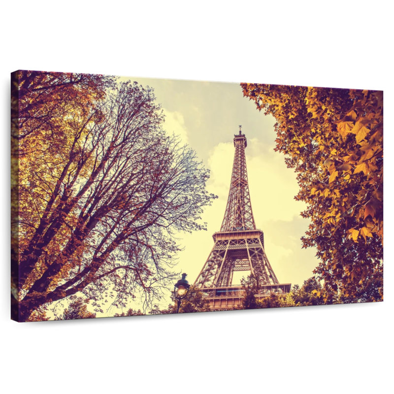 Ravi Eiffel Tower During Autumn, 16" H x 24" W