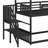 Twin-Size House-Style Metal Bunk Bed With Slide And Staircase-837875733