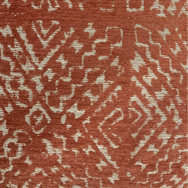 Coussin géométrique à losanges, 18 po x 18 po, Rouge