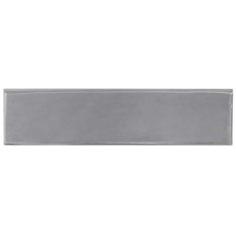 Manchester 3x12 Glossy Ceramic Bullnose, Charcoal Gray