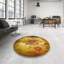 Tapis jaune en laine florale levasseur-1657573619