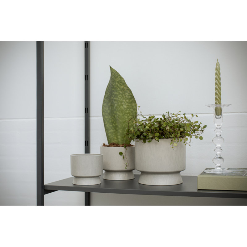 Pot à fleurs en plastique recyclé, H 6,5 po x l 7,5 po x P 7,5 po, Sable