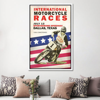 Intl. Motorcycle Races Dallas 1 Piece Wall Art on Canvas