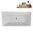 63" Streamline Soaking Freestanding Tub and Tray With Internal Drain-112235231