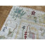 Tapis unique ivoire / vert sauge / rouge 8 pi 9 po x 11 pi 10 po One-of-a-Kind