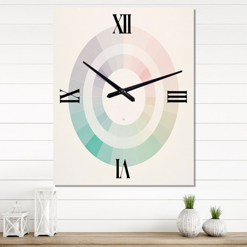 Horloge murale Pastel Infinity Vintage, H 32 po x l 16 po x P 1 po