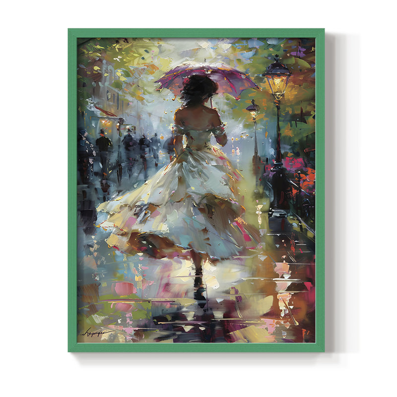 Reproduction encadrée WOMEN Series CMXI - bois massif, Vert, H 21 po x l 17 po