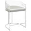Tabouret contemporain gris en acrylique (2) - Siège élégant avec 2 tabourets de dossier confortables