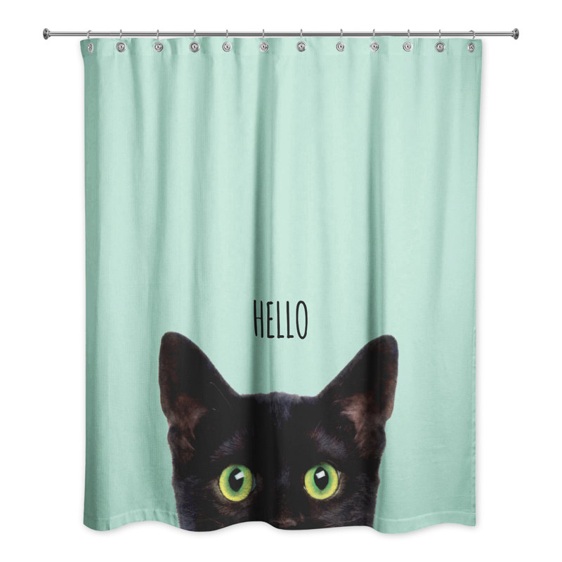 Rideau de douche simple Yasuko, Menthe