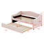 Lit de jour rembourré en molleton Teddy (taille simple) - léger et gigogne inclus-237898028