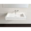 Badeloft 31.4" x 18.8" Rectangular Stone Resin Wall Mounted Bathroom Sink with Overflow WT-06-L-G in Glossy White-35943864