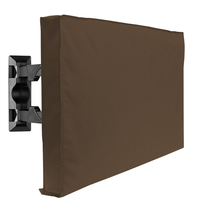Outdoor Flat Screen TV Cover - Weather & Dust Proof, 35.5" H x 59.5" W x 4.5" D, Brown