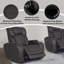 Fauteuil inclinable électrique en microfibre Wendell