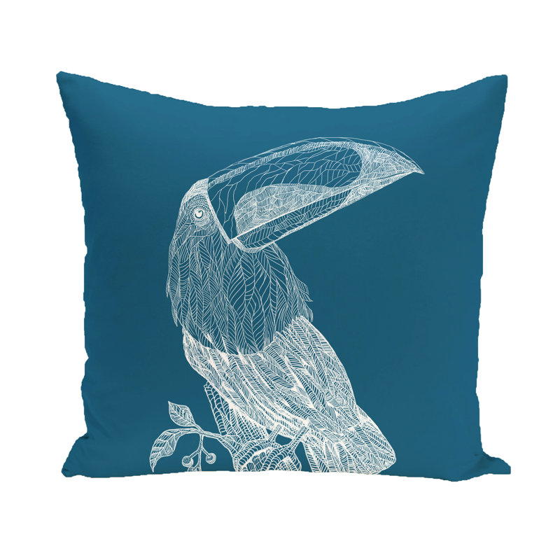 Animal Magnatism Reversible Throw Pillow, 26" H x 26" W, Teal
