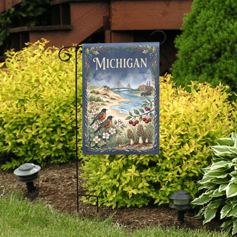 Michigan State Pride Garden Flag 12x18