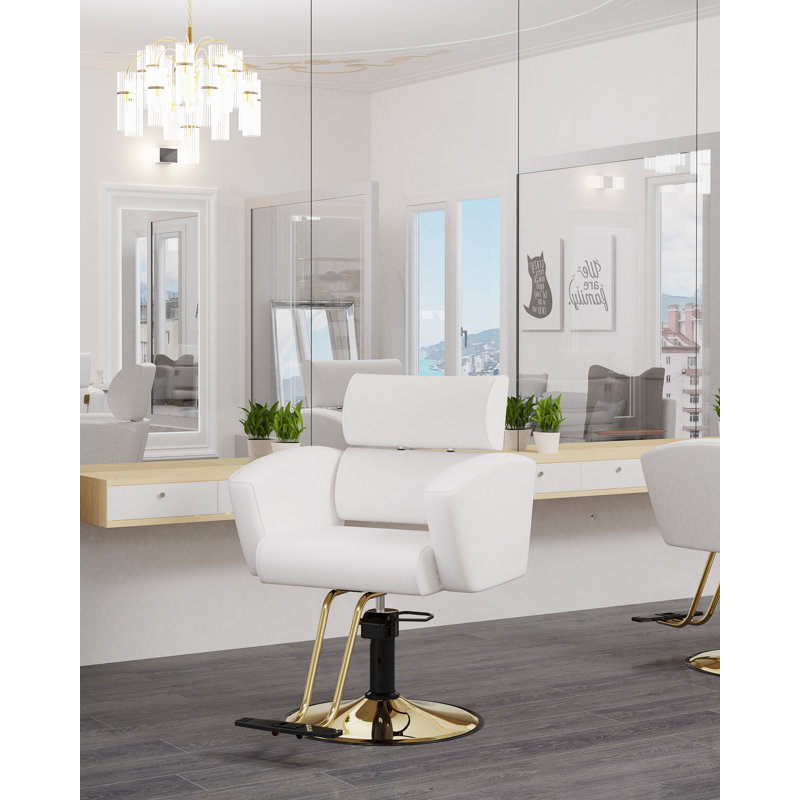 Fauteuil de massage en simili cuir Farin, Blanc