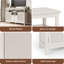 Buffet 52,8 po en rotin, armoire de rangement style ferme Boho avec tablettes réglables, armoire d'appoint pour la cuisine