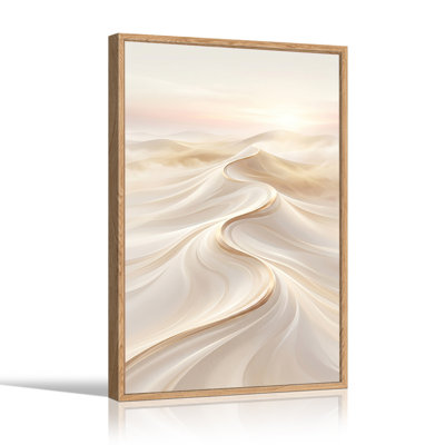 Toile abstraite avec dunes de sable