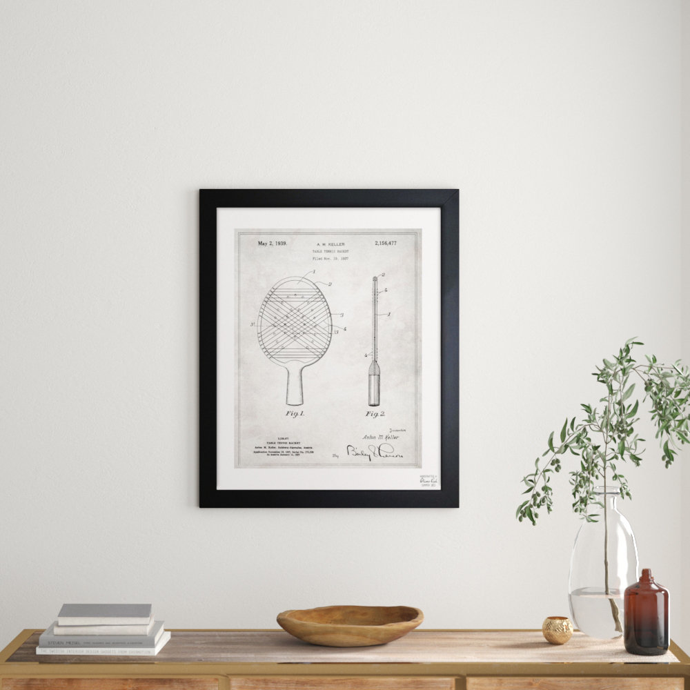 'Table Tennis Racket' Framed Graphic Art