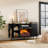 Modern Fireplace Tv Stand For Tvs Up To 80'', Fluted Entertainment Center With Electric Fireplace, Media Console Cabinet For Living Room-405256780
