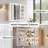 White Particleboard LED Mirror Cabinet With 2 USB