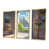 Toile avec cadre flottant or