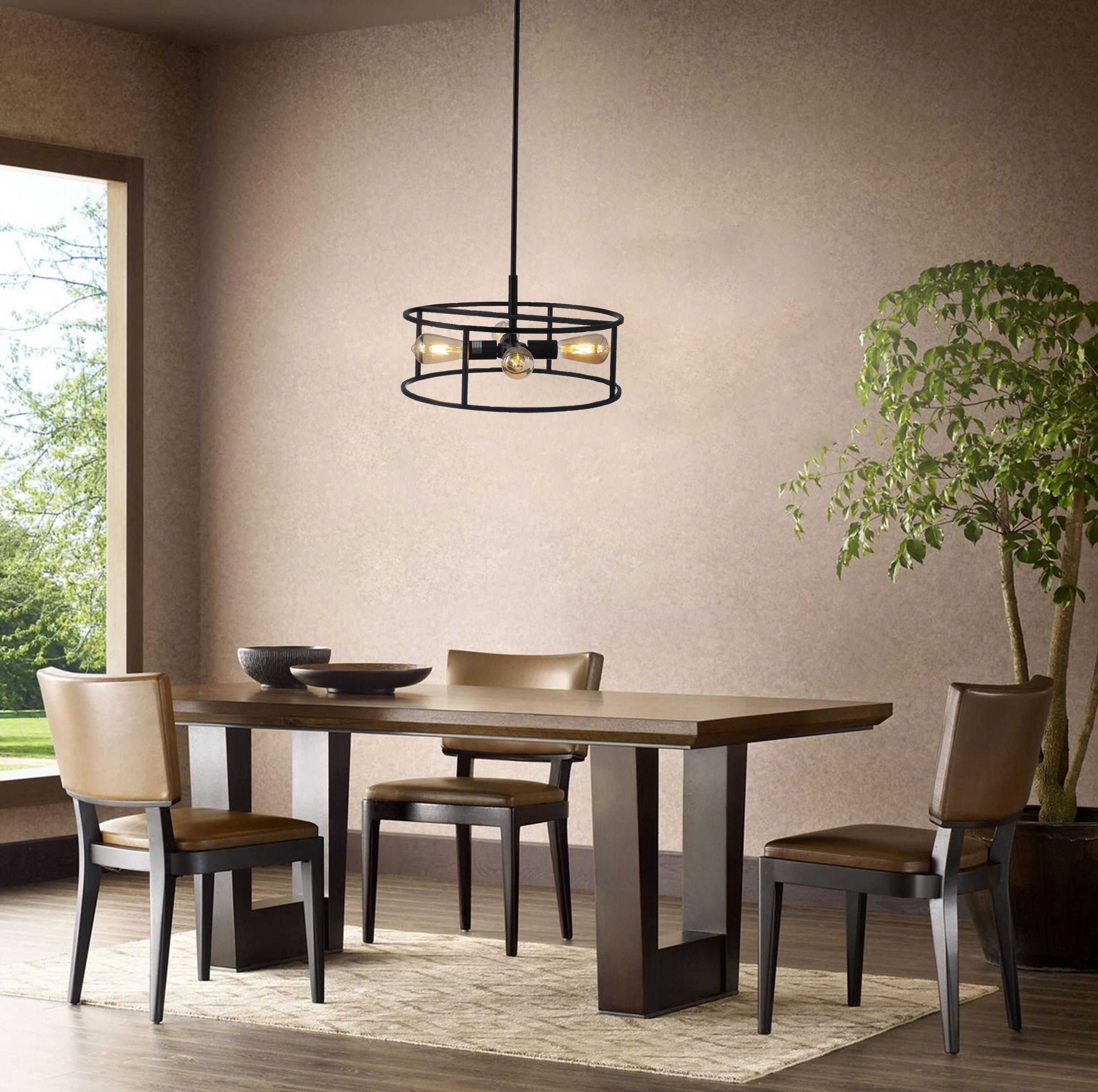 17 Stories 4 - Light Dimmable Drum Chandelier | Wayfair