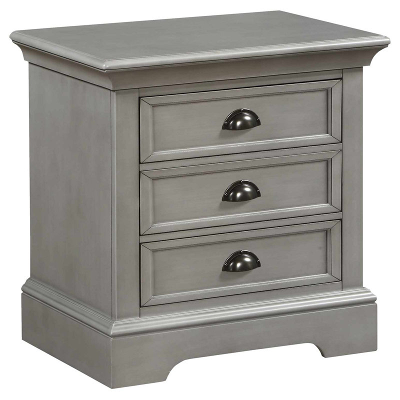 Huey 28'' W Nightstand, Gray