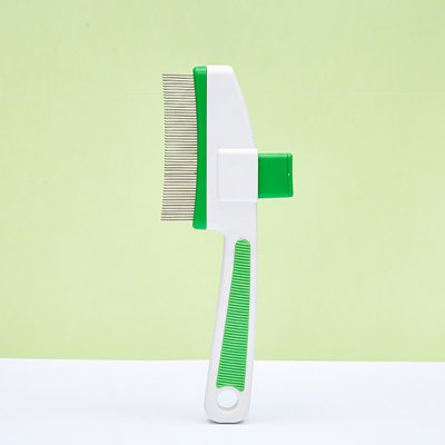 Massage comb Pet Massage Comb Stainless Steel Dense Tooth Comb  And Dog Hair Removal Brush One Click Hair Removal Comb Specifically Designed For Pet Supplies