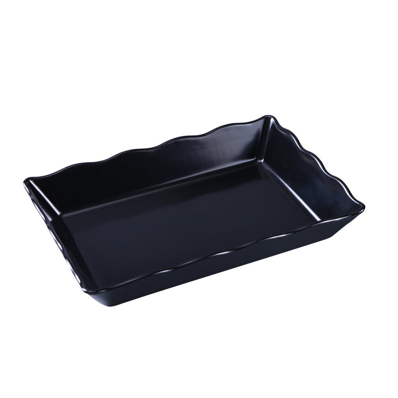Plateau en mélamine Deli Collection Deli, L 14 po x l 9,5 po x H 2 po, Blanc