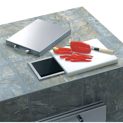 11.875'' Stainless Steel Drop-In Garbage Storage