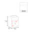 Meuble-lavabo flottant blanc avec lavabo et 1 porte pour la salle de bain, design contemporain mural, porte de salle de bain rectangulaire à profil compact, esthétique minimaliste moderne,-2141405914